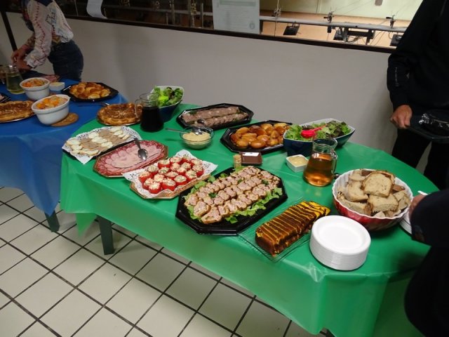 arrivée et buffet du vendredi